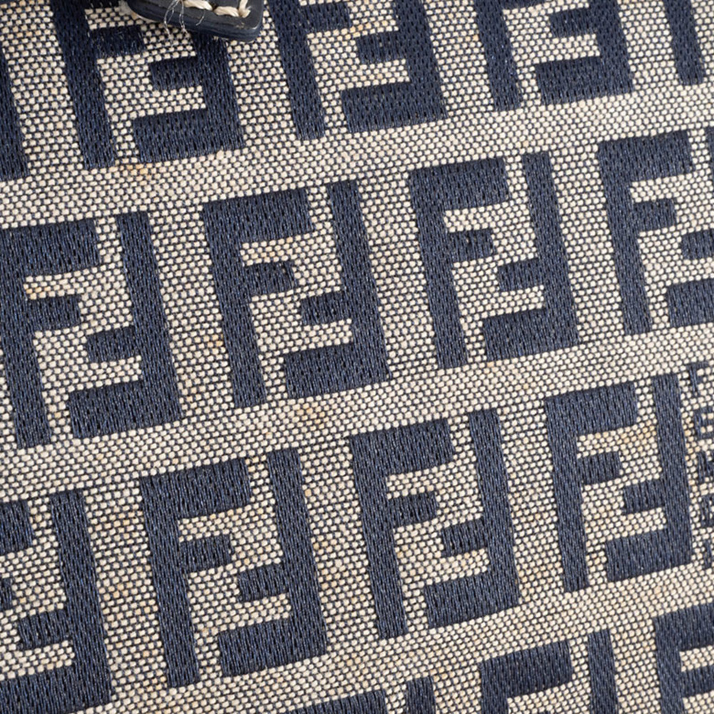FENDI Cream Canvas Zucca Shoulder Bag - Picture 16 of 16